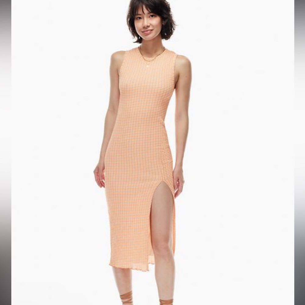 Aritzia Wilfred XL Gingham Dress w/Slit